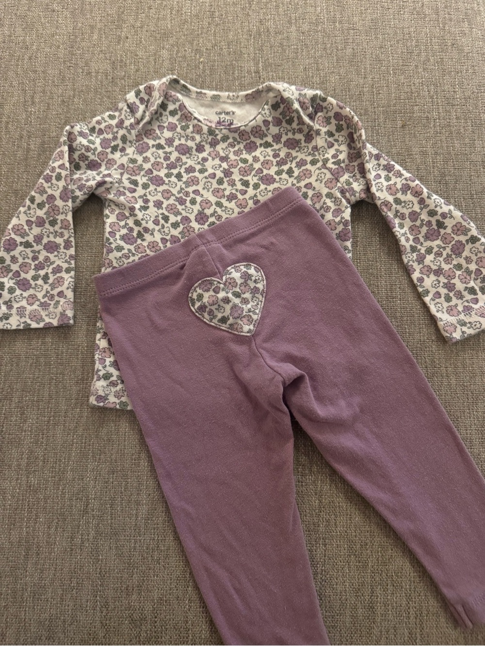 Carter's Lavender Floral Two-Piece Pajama Set
